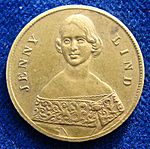 Jenny Lind Token ND about 1850 USA, obverse