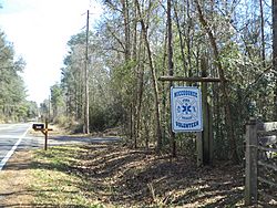 Miccosukee Volunteer Fire Station road sign