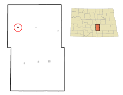 Location of Tuttle, North Dakota