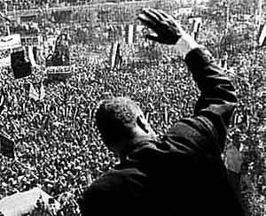 Nasser addressing Damascus, 1960