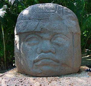 Olmeca head in Villahermosa