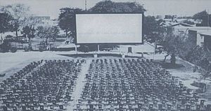 Outdoor cinema in Abadan, Iran, 1960s