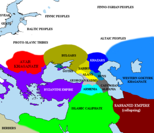 Pontic steppe region around 650 AD