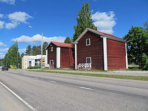 Street in Sotkamo with Granary Museum