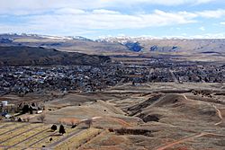 Thermopolis viewed from Roundtop Mountain