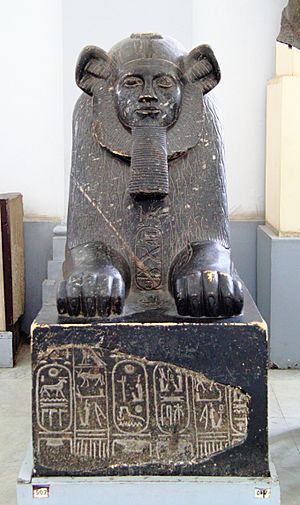 Ägyptisches Museum Kairo 2016-03-29 Sphinx-Statue