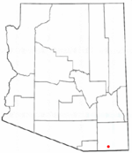 Location in Cochise County and the state of Arizona