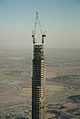 Burj dubai aerial closeup