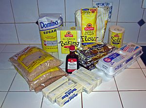 Chocolate chip cookie ingredients