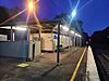 Platform 1 at Crib Point being illuminated at night