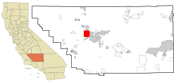 Location in Kern County and the state of California