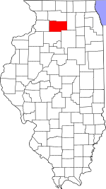 Map of Illinois highlighting Lee County