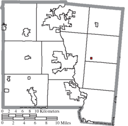 Location of Casstown in Miami County