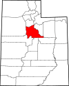 State map highlighting Utah County