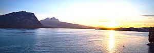 Mount pilatus from weggis, switzerland