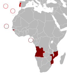 Portuguese colonial war blank map