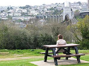 2009 on the Royal Albert Bridge - view point