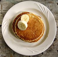 Banana on pancake