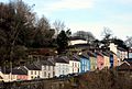 Colourful houses above Llandeilo bridge - geograph.org.uk - 2225416