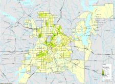 Dallas Population Density 2000