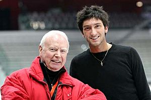 Evan Lysacek and Frank Carroll 2007-2008 GPF