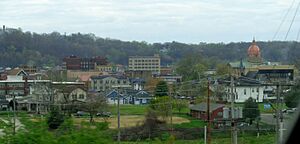 Downtown Ironton looking southwest from U.S. Route 52