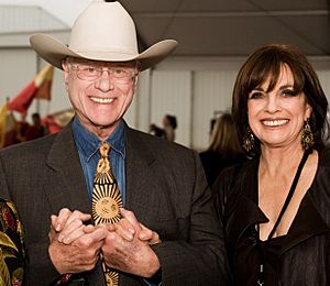 Larry Hagman and Linda Gray