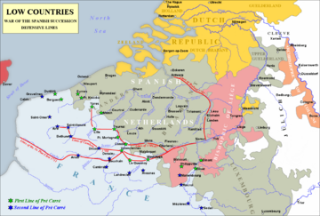 Low Countries 1700 and entrenched lines