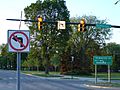 Michigan left lighted sign