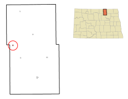 Location of Perth, North Dakota