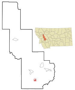 Location of Deer Lodge, Montana