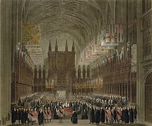 The Funeral Ceremony of Her Royal Highness the Princess Charlotte of Wales and Saxe Coburg by James Stephanoff