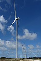 Vestas V126-3.45 MW guyed tower at Østerild, 2017