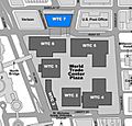 WTC Building Arrangement and Site Plan (building 7 highlighted)