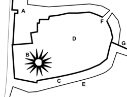 Worcester castle plan