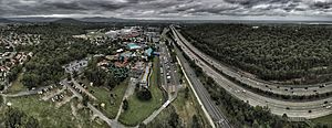 Aerial panorama of Wet and Wild in the Gold Coast