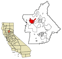 Location of Chico in Butte County, California