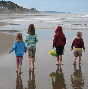 Cousins at Lincoln City beach