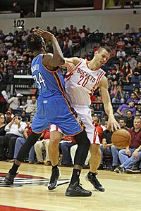 Donatas Motiejunas and Hasheem Thabeet