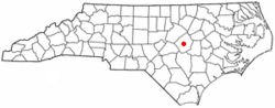 Location of West Smithfield, North Carolina