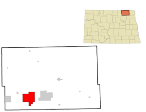 Location of Alsen, North Dakota