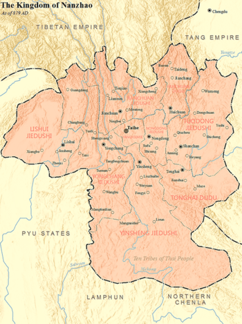 Kingdom of Nanzhao as of 879 AD