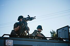 Police sharpshooter at Ferguson protests