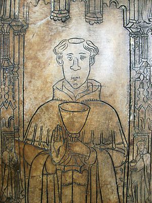 Priest's gravestone, Derby Cathedral