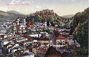 Salzburg vom Mönchsberg aus