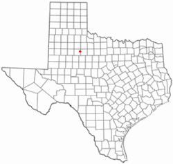 Location of Jayton, Texas