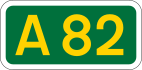 A82 road shield