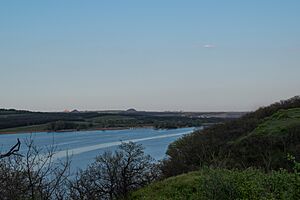 View towards Hrabove from across the Mius