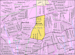 U.S. Census map of Baywood.