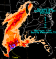 Carla 1961 rainfall